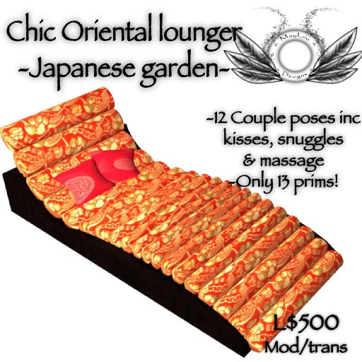 Chic oriental lounger - Japanese garden design for couples :)