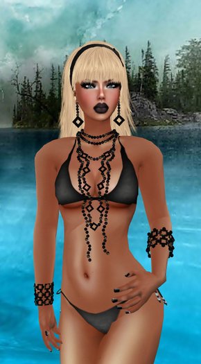 ^^MeL Millvale^^ Black Waterdrop Necklace (Necklace Only)