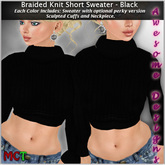 *Awesome Designs Braided Knit Sweater In Black