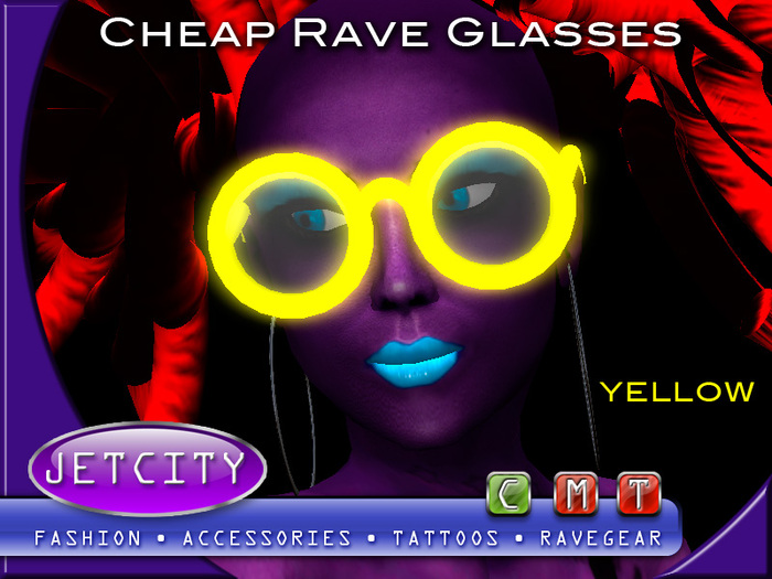 JETCITY - Cheap Rave Glasses > Yellow