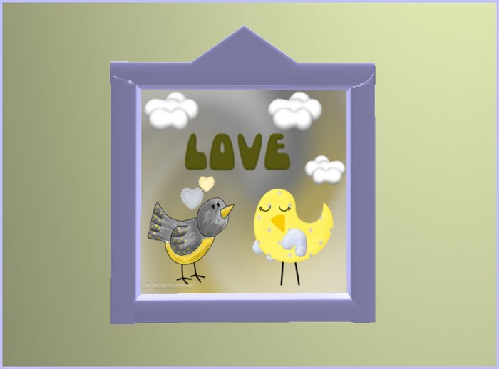 LOVE PICTURE frame sculpted