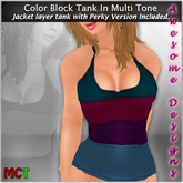 *Awesome Designs Color Block Tank In Multi Tone