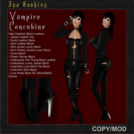 *NB* Ina Fashion - Vampire Concubine Leather Complete Outfit