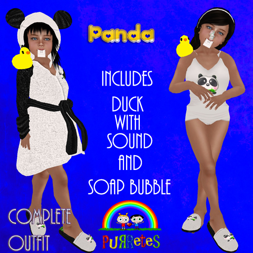 *-*Purretes*-* Panda bathtime BIG KID