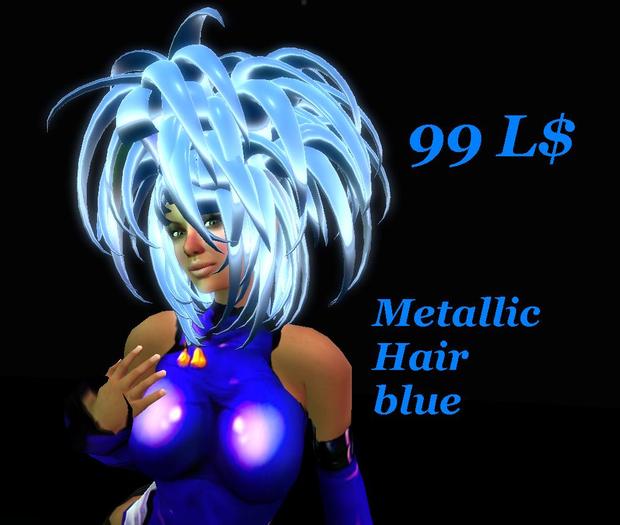 Metallic Hair blue with Resizer
