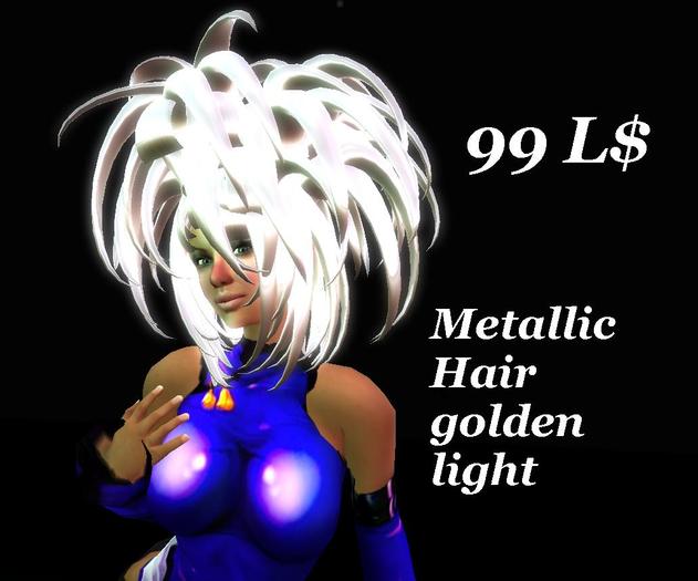 Metallic Hair golden light with Resizer