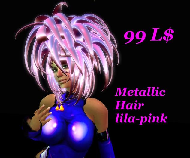 Metallic Hair lila-pink with Resizer