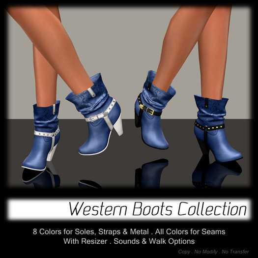 - MPP - Western Boots - Blue