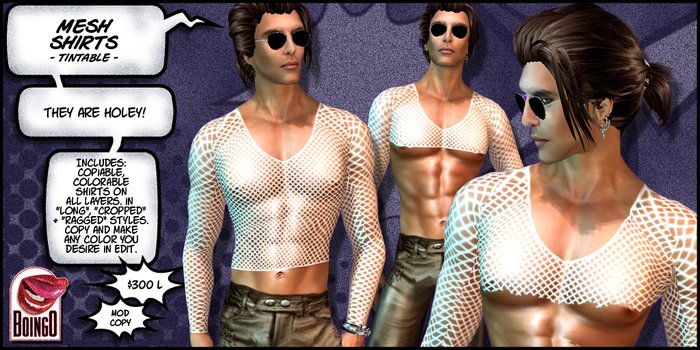 Boingo Mesh Shirts-Mens-tintable