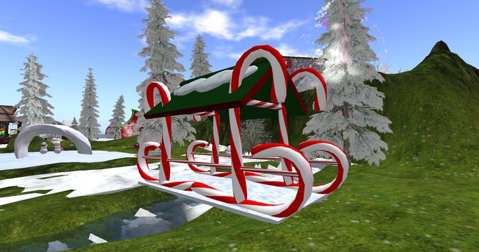 Candy Cane Bridge Sled