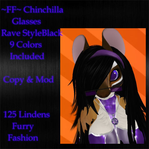 ~FF~ Chinchilla Glasses Rave StyleBlack
