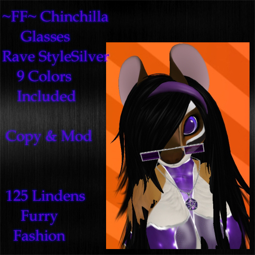 ~FF~ Chinchilla Glasses Rave Style Silver