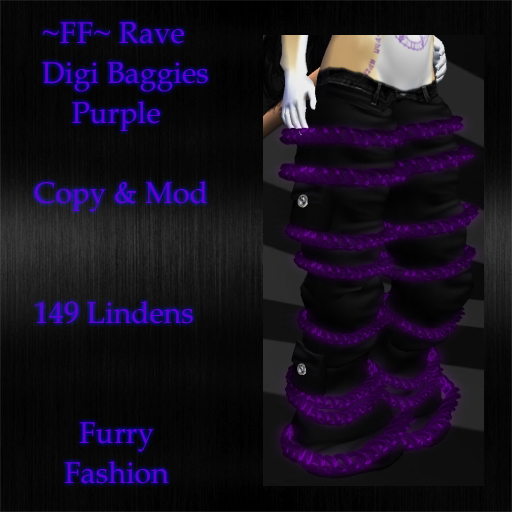 ~FF~ Rave Digi Baggies Purple