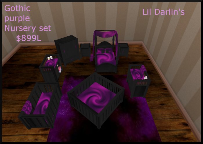 Gothic Purple Nursery set *promo*