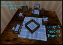 Blue Plaid Nursery set *PROMO*