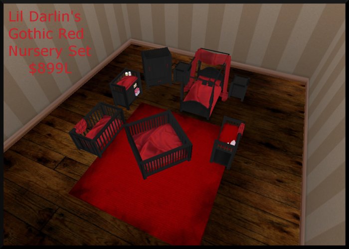 Gothic red nursery set *Promo*