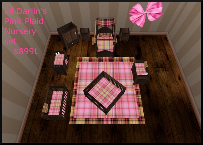 Pink Plaid Nursery set *PROMO*