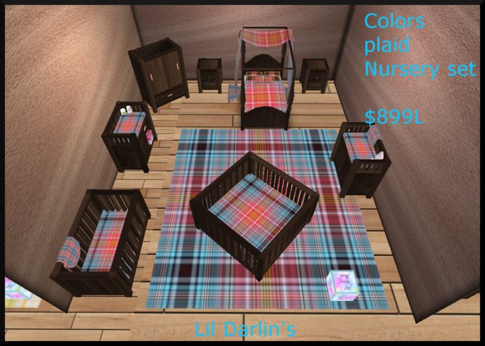 Colors Plaid Nursery set 