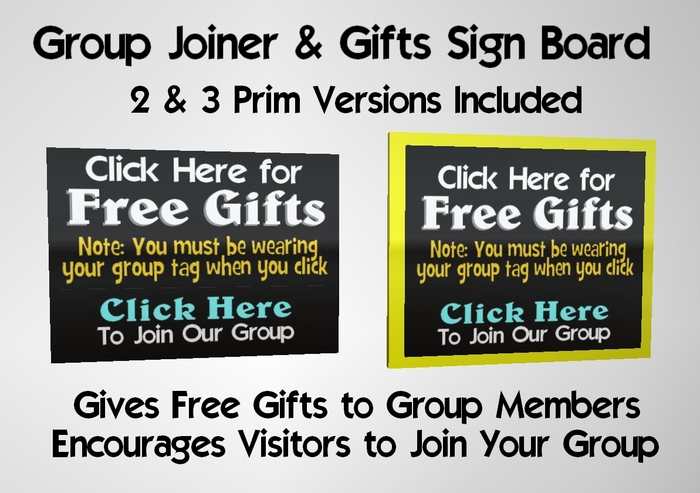 Group Joiner & Free Gifts Board