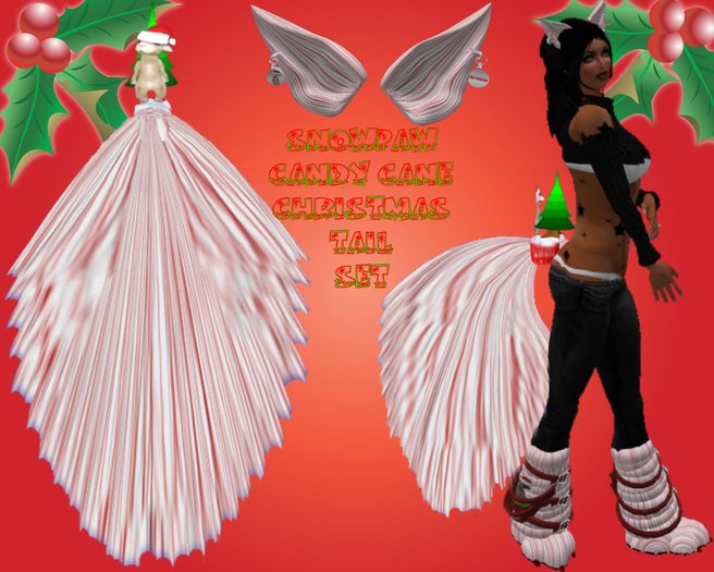 Snowpaw Candy Cane Christmas set