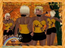 Black Skirt and Yellow Blouse(Mini nera e top arancio)