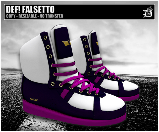 DEF! Unisex Sneakers / Falsetto / Purple & Pink