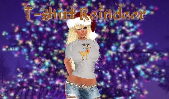 EK T-shirt white reindeer