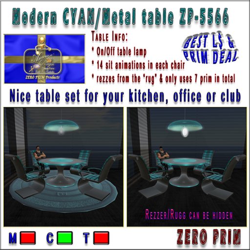 Modern Roundtable C Cyan ZP-5566
