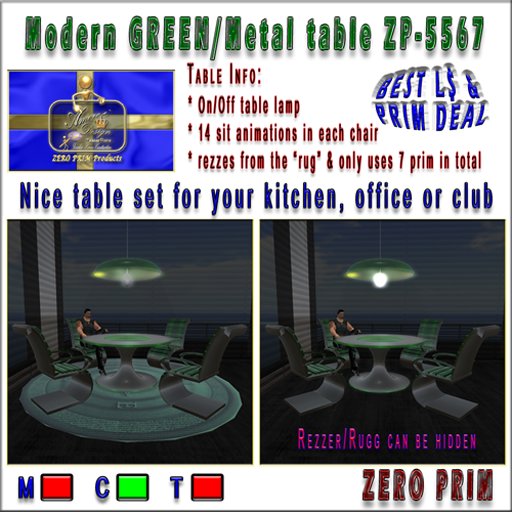 Modern Roundtable C Green ZP-5567
