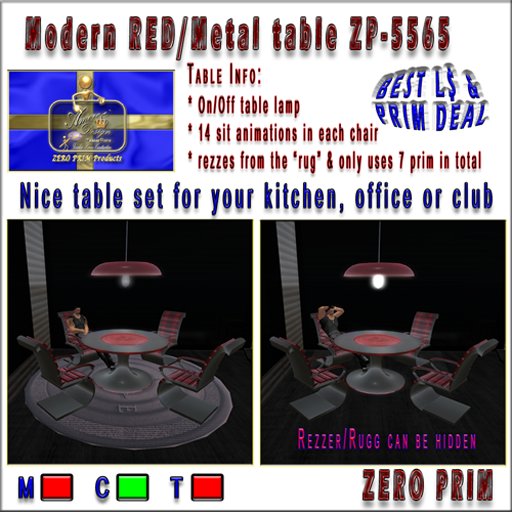 Modern Roundtable C Red ZP-5565