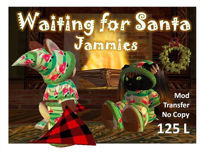 Tiny Waiting For Santa Jammies Green 