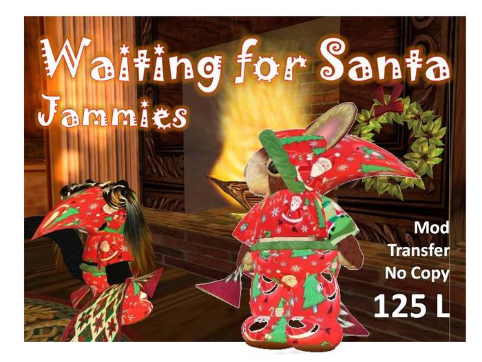 Tiny Waiting For Santa Jammies Red  