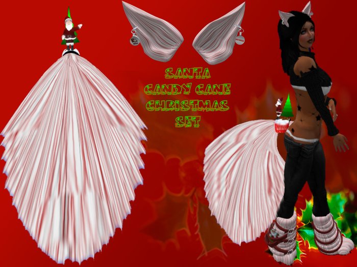 Santa Christmas Candy Cane set