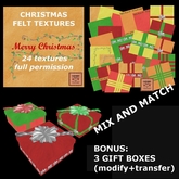 Christmas felt textures pack