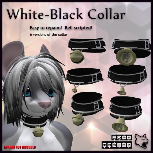 White-Black Bell Collars