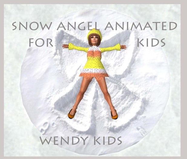 SNOW ANGEL RUG ANIMATED FOR KIDS