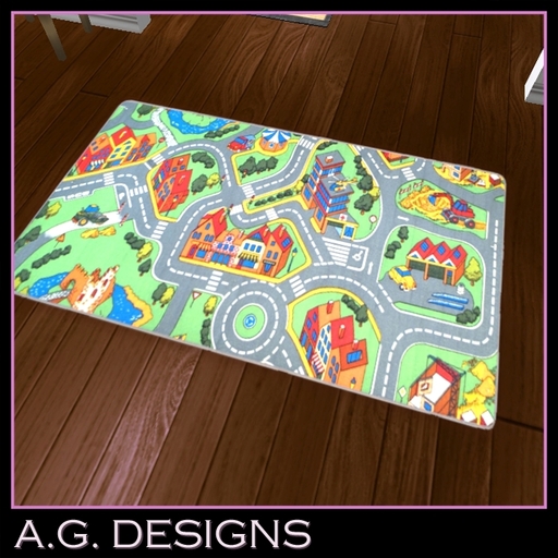 A.G. DESIGNS - Childrens Road Map Rug