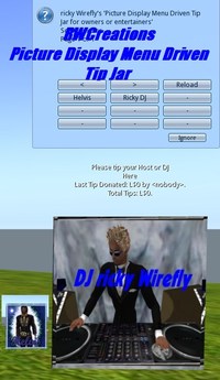 Second Life Marketplace - Picture Display Touch Menu Driven Tip Jar ...