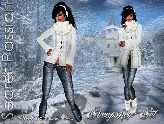 (SP) Sheepskin Coat -white-