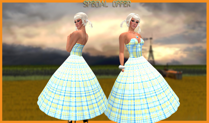 Blue Plaid Flexi Dress