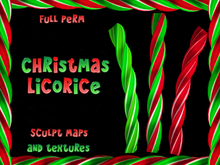 FULL PERM Christmas Licorice Sculpt Maps & Textures