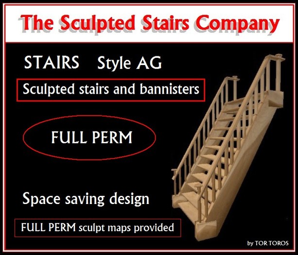 Stairs with banisters boxed