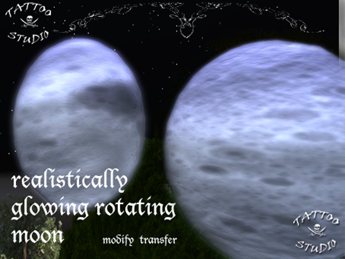 rotating glowing moon