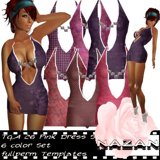 .::NN::. (TGA 26) NN Pink Dress Set fullpack Template TGA Set
