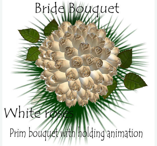 White Roses Brides Bouquet