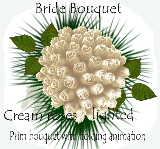 Cream Roses Lighted Brides Bouquet