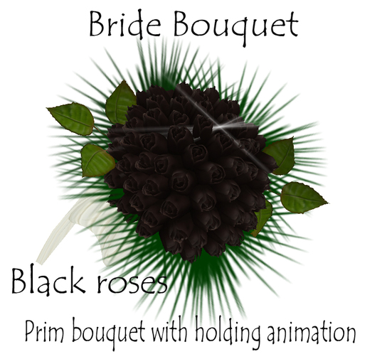 Black Roses Brides Bouquet, wedding