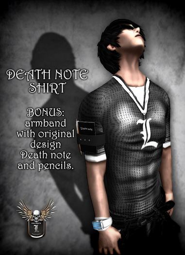 PIXLIGHTS FACTORY  Death note L shirt - bonus armband
