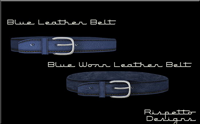 Rispetto Designs - Leather Belt Set - Blue