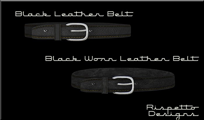 Rispetto Designs - Leather Belt Set - Black